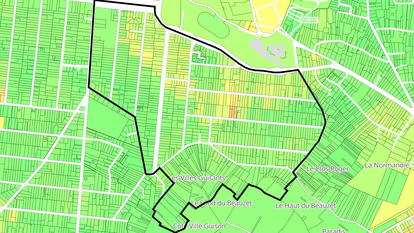 Carte des prix de l'immobilier Les Oiseaux