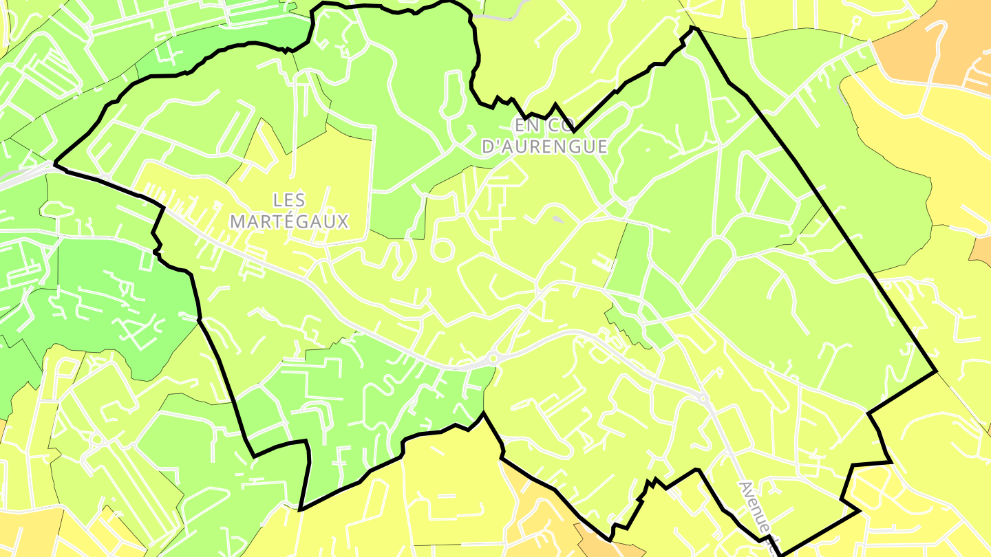 Carte des prix de l'immobilier Les Olives