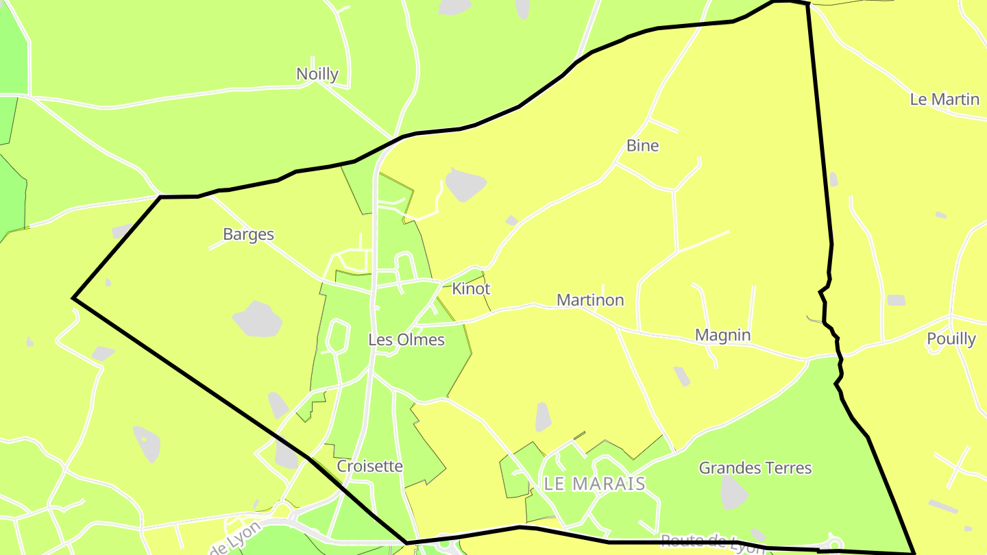 Carte des prix de l'immobilier Les Olmes