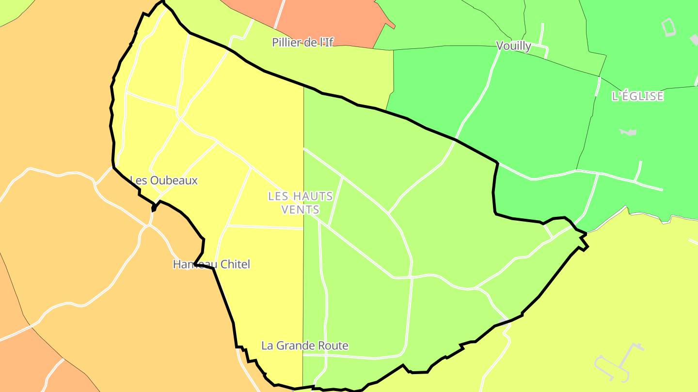 Carte des prix de l'immobilier Les Oubeaux
