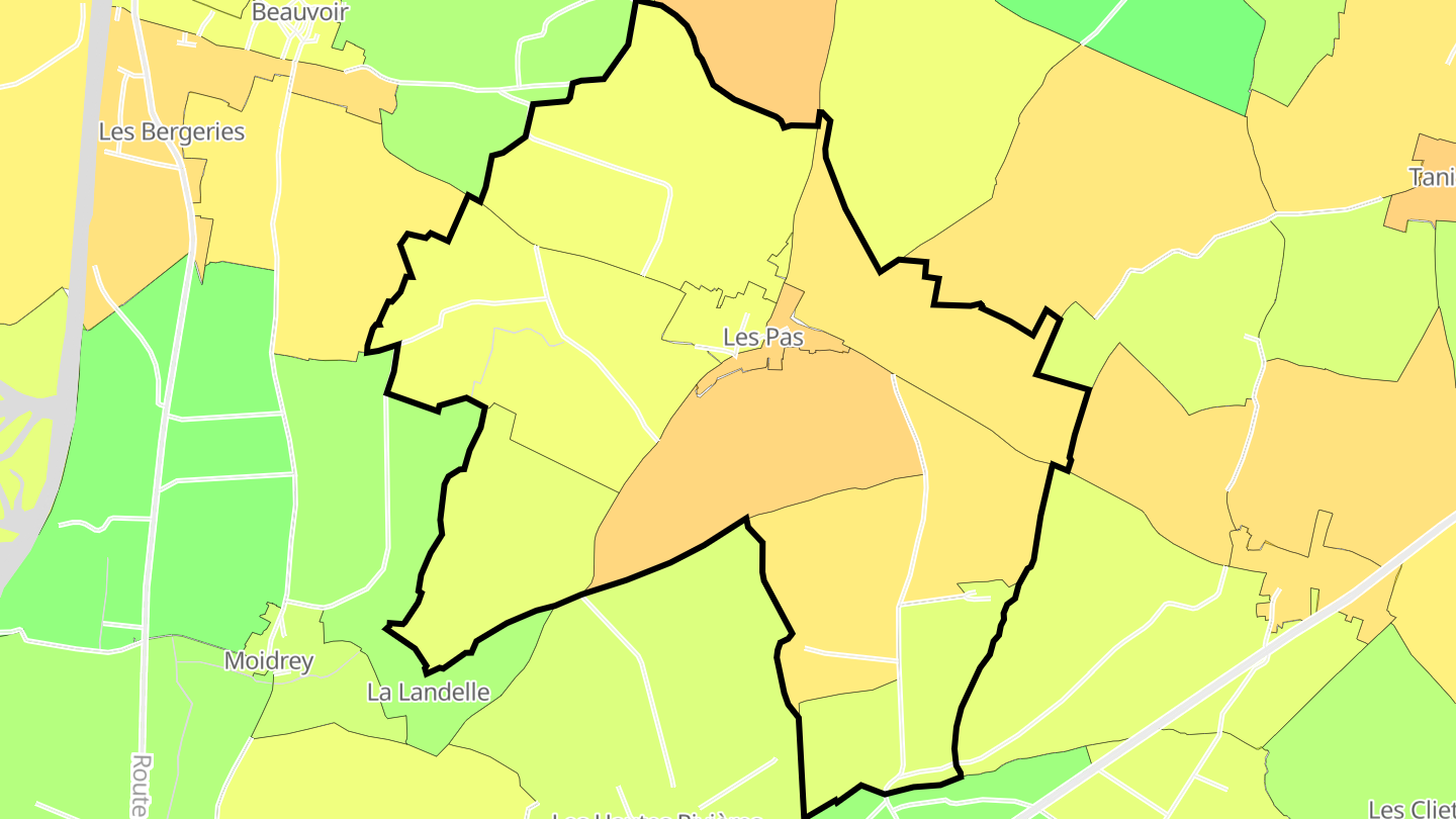 Carte des prix de l'immobilier Les Pas