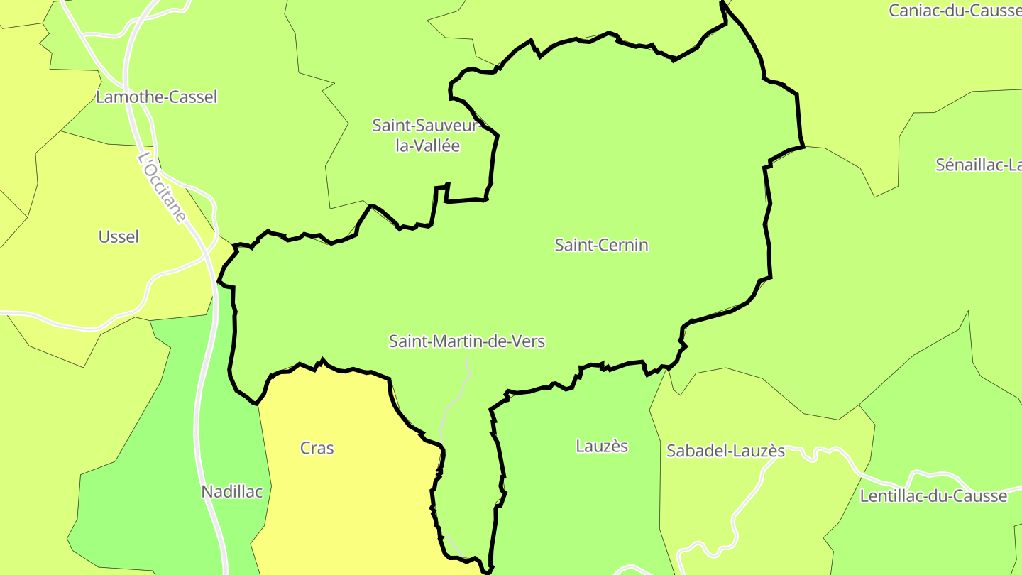Carte des prix de l'immobilier Les Pechs-du-Vers
