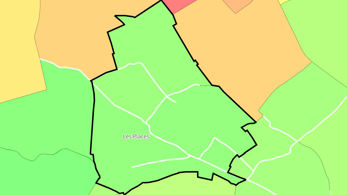 Carte des prix de l'immobilier Les Places