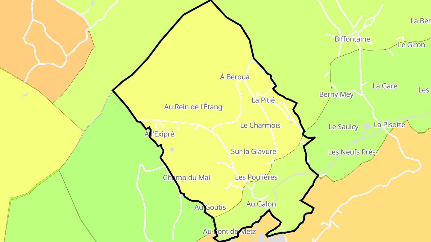 Carte des prix de l'immobilier Les Poulières