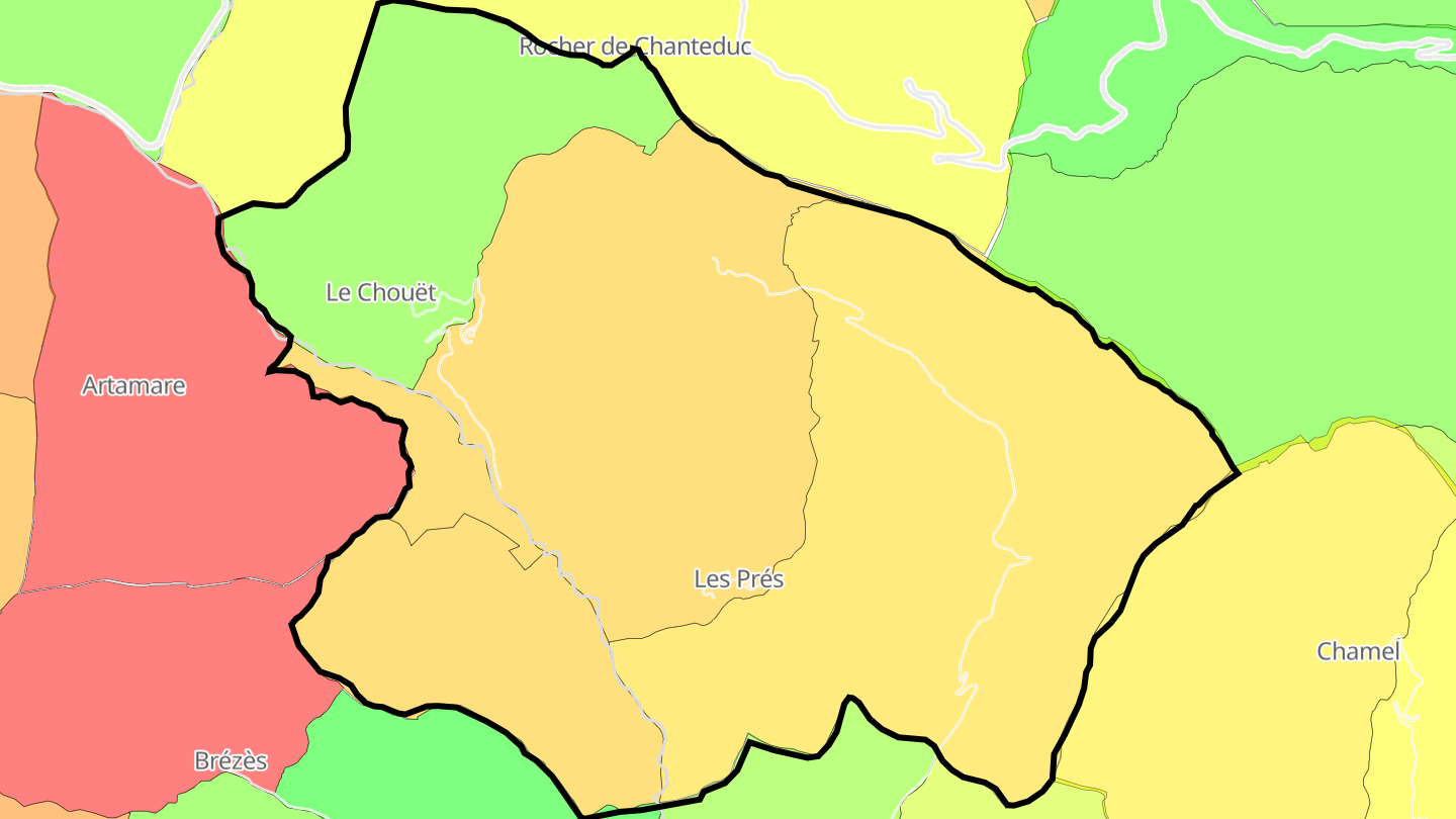 Carte des prix de l'immobilier Les Prés
