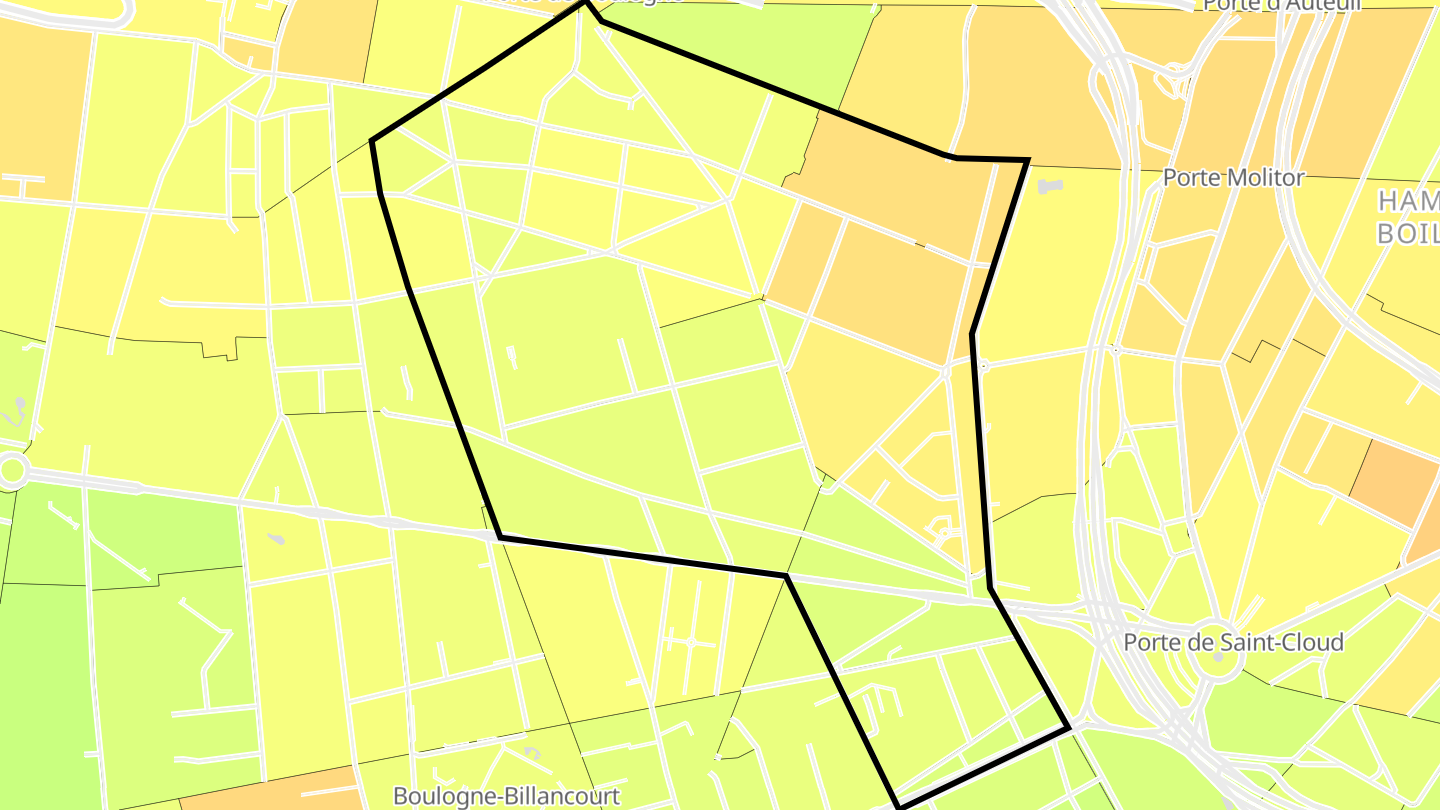 Carte des prix de l'immobilier Les Princes-Marmottan