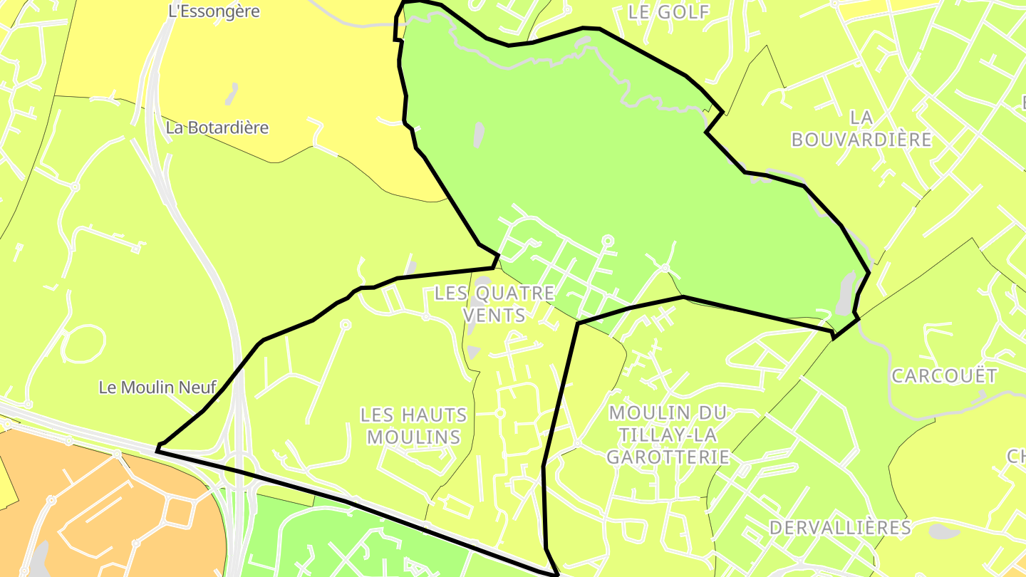 Carte des prix de l'immobilier Les Quatre Vents