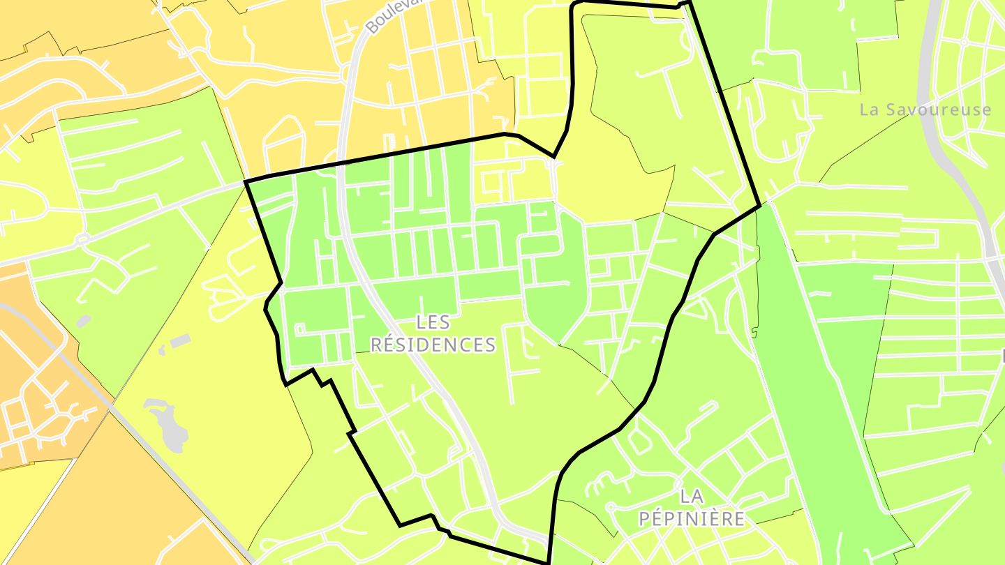 Carte des prix de l'immobilier Les Résidences