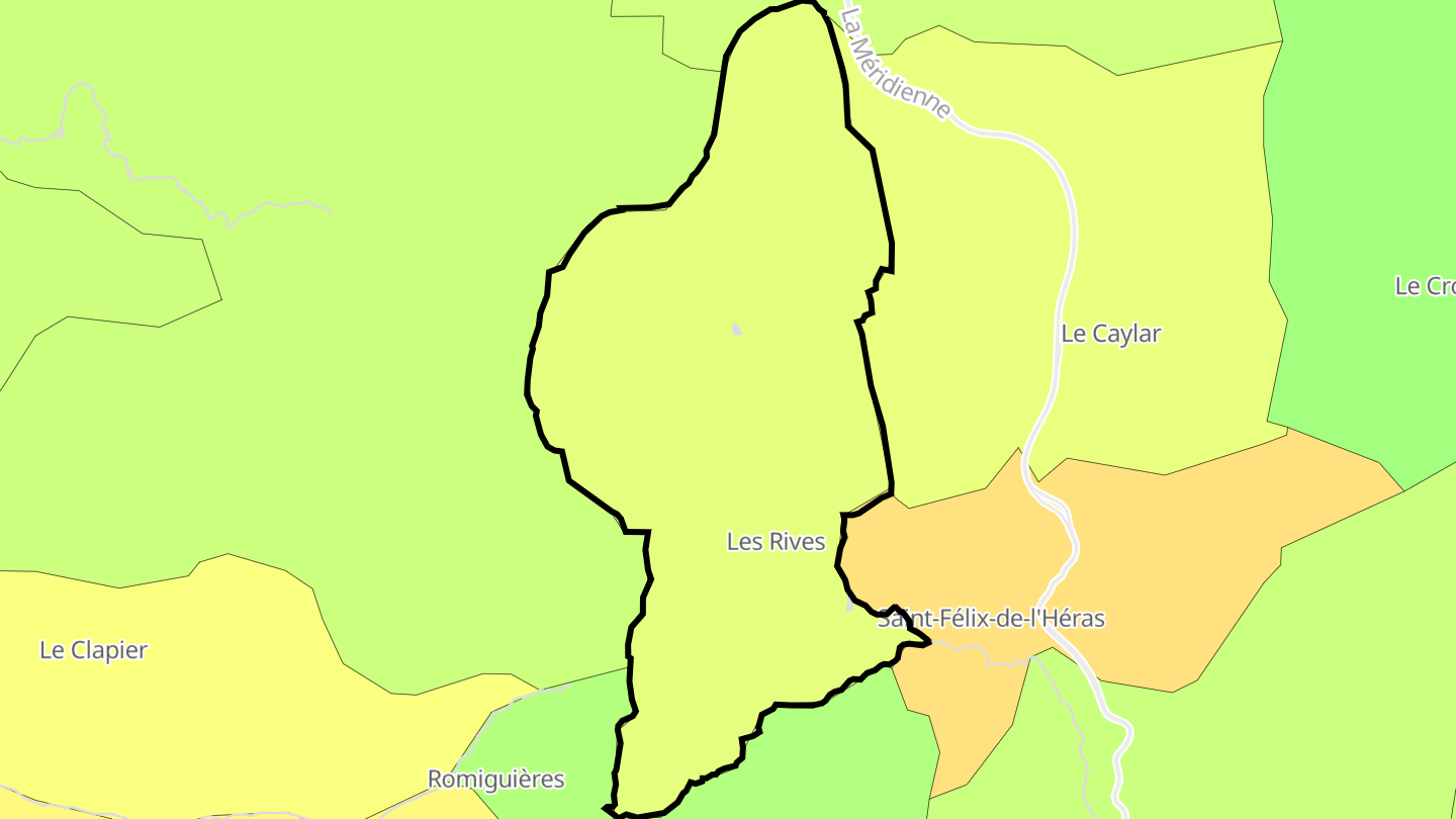 Carte des prix de l'immobilier Les Rives