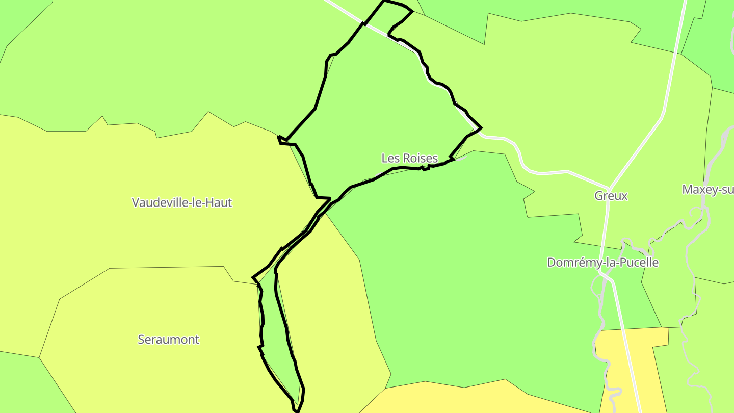 Carte des prix de l'immobilier Les Roises