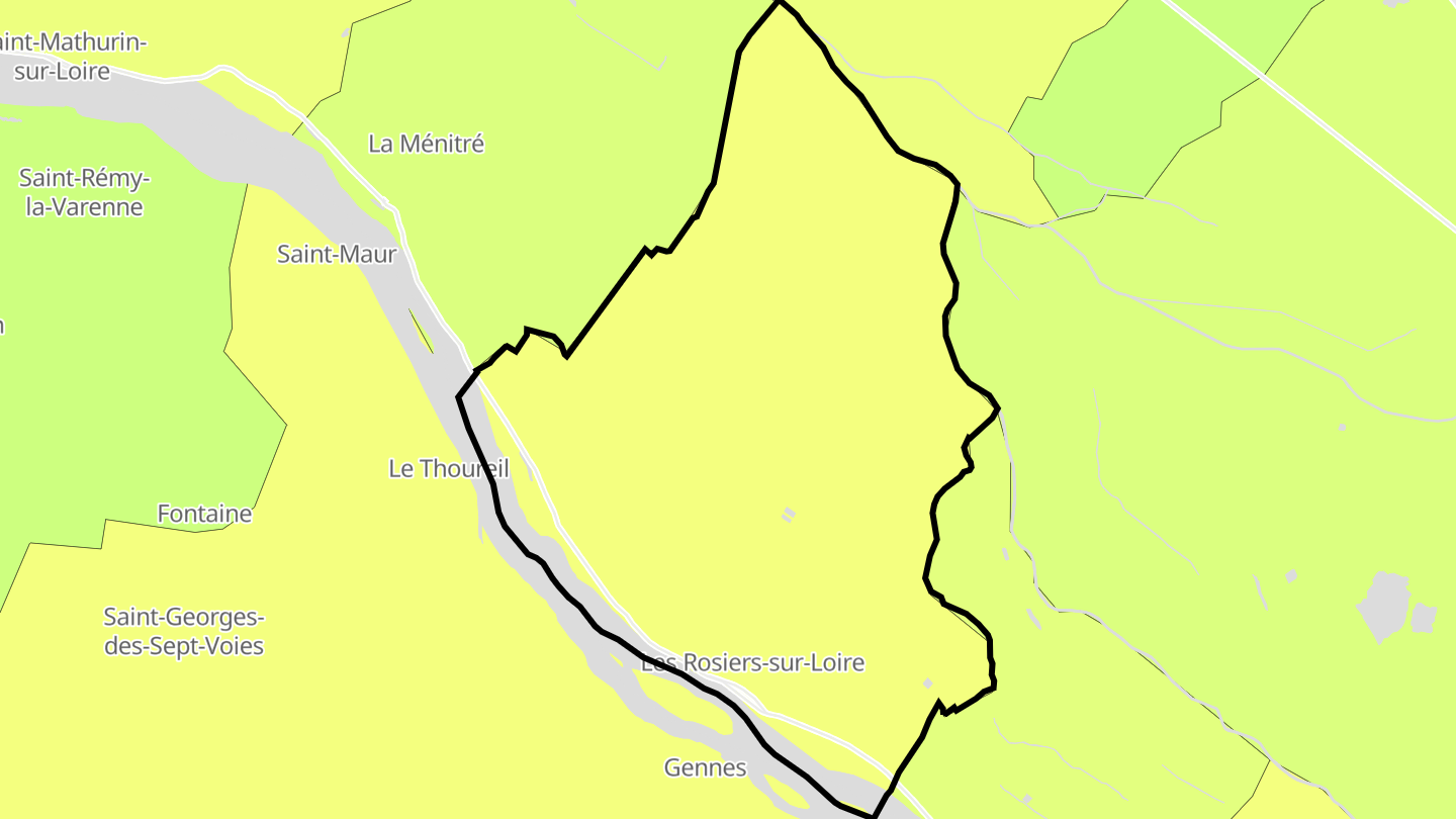 Carte des prix de l'immobilier Les Rosiers-sur-Loire
