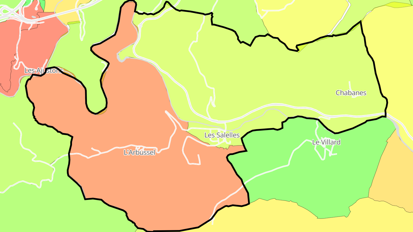 Carte des prix de l'immobilier Les Salelles