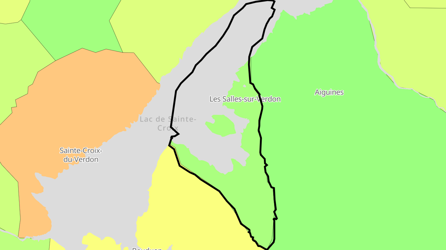 Carte des prix de l'immobilier Les Salles-sur-Verdon