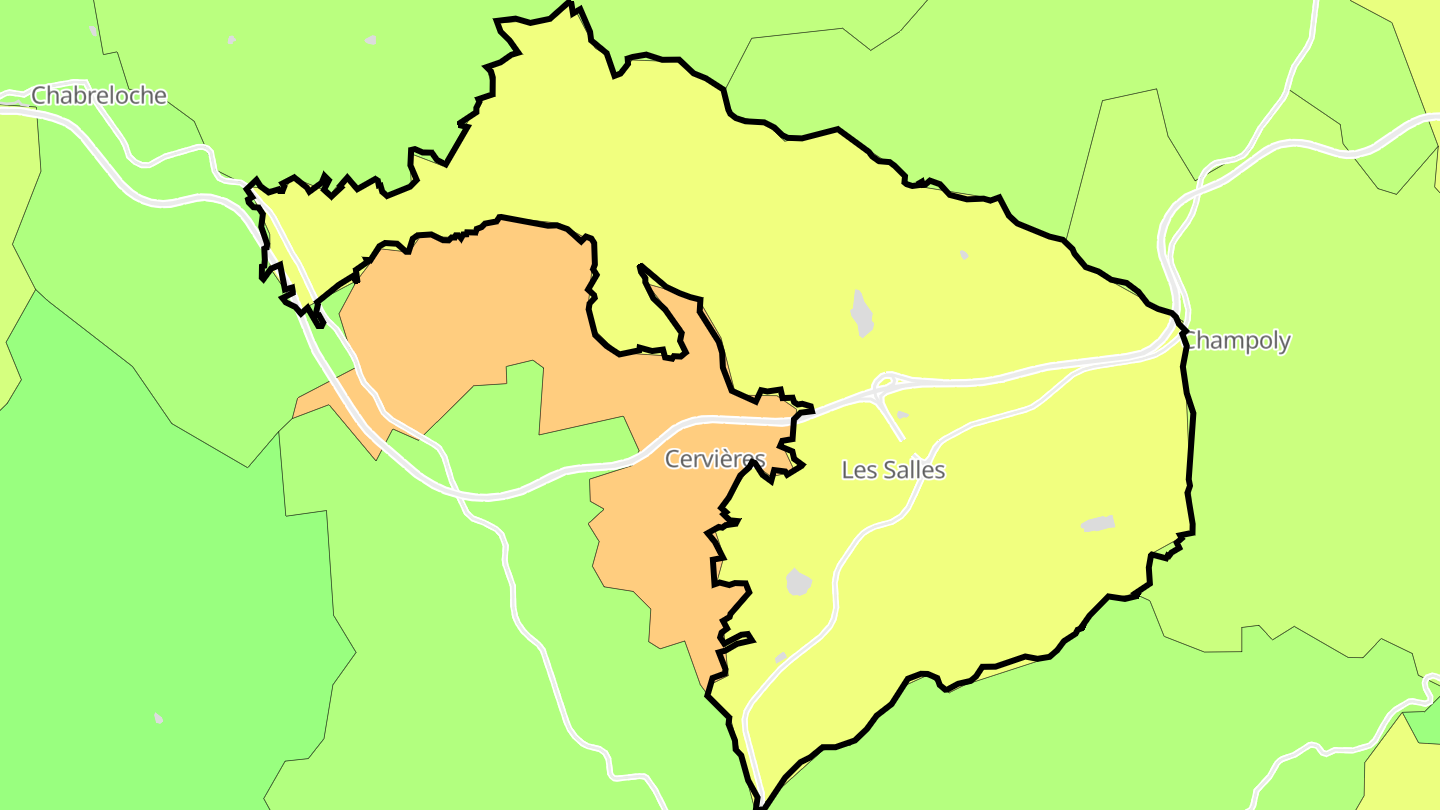 Carte des prix de l'immobilier Les Salles
