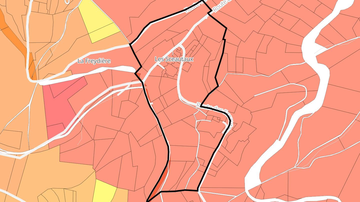 Carte des prix de l'immobilier Les Sceautaux