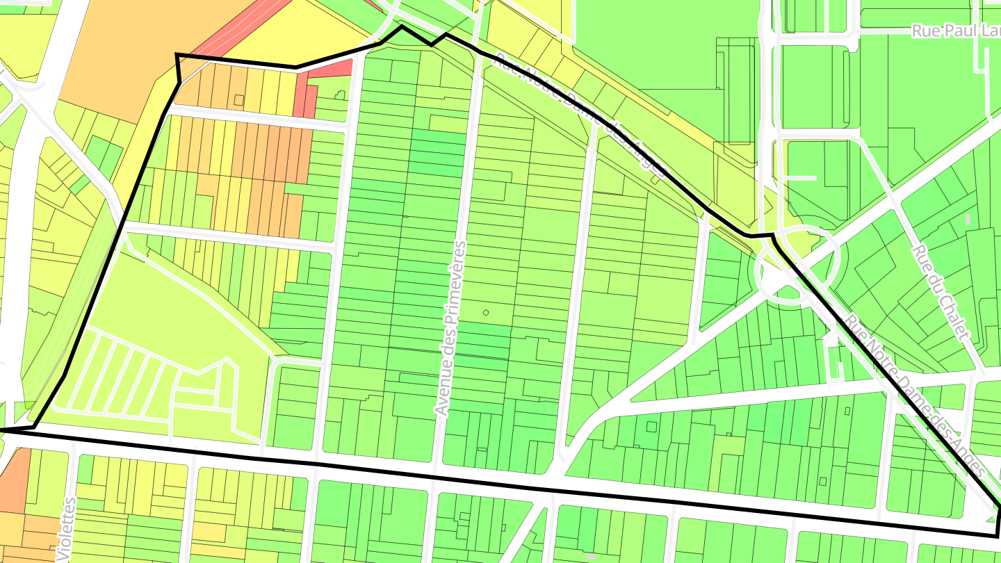 Carte des prix de l'immobilier Les Sept Îles