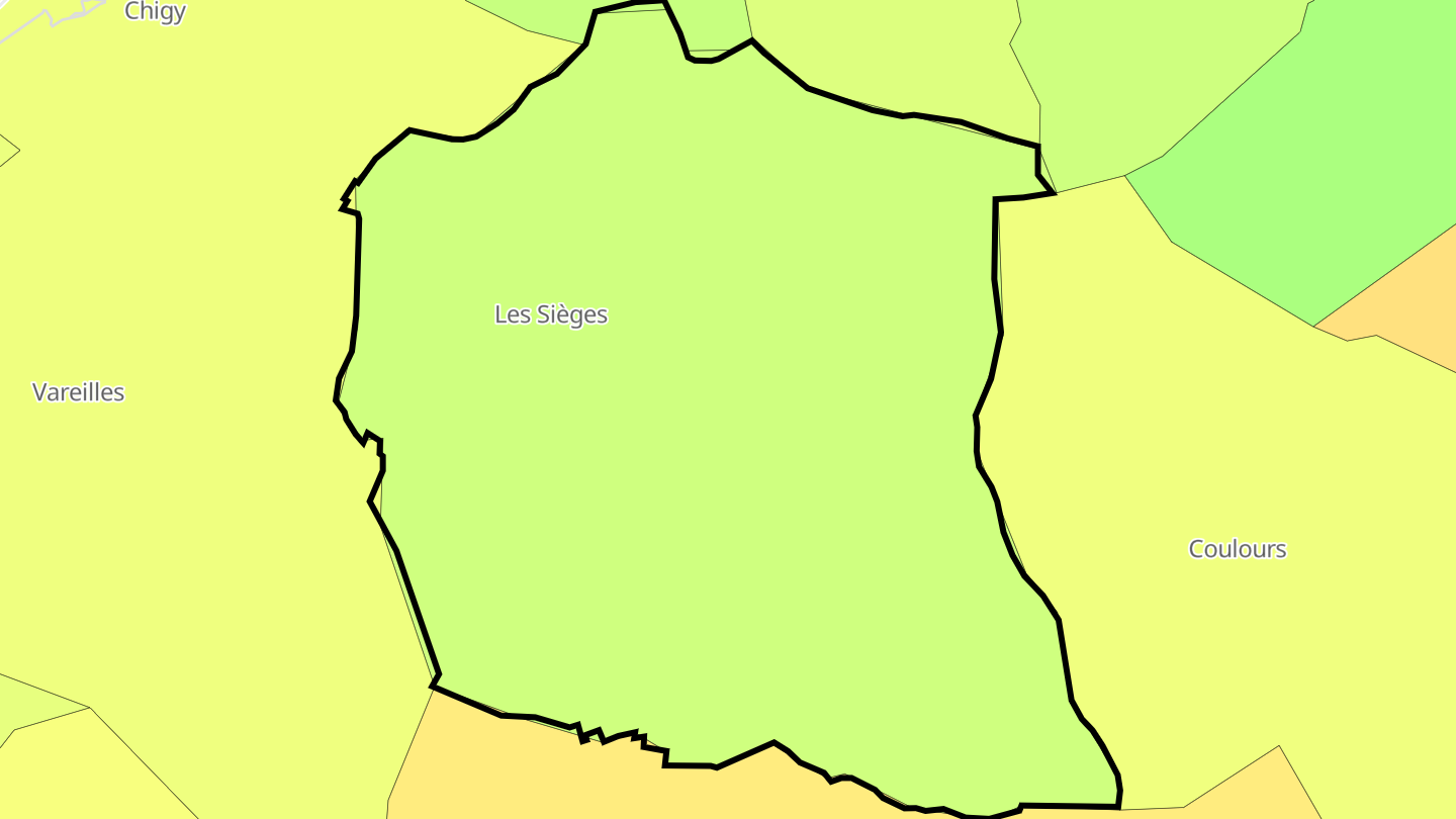 Carte des prix de l'immobilier Les Sièges