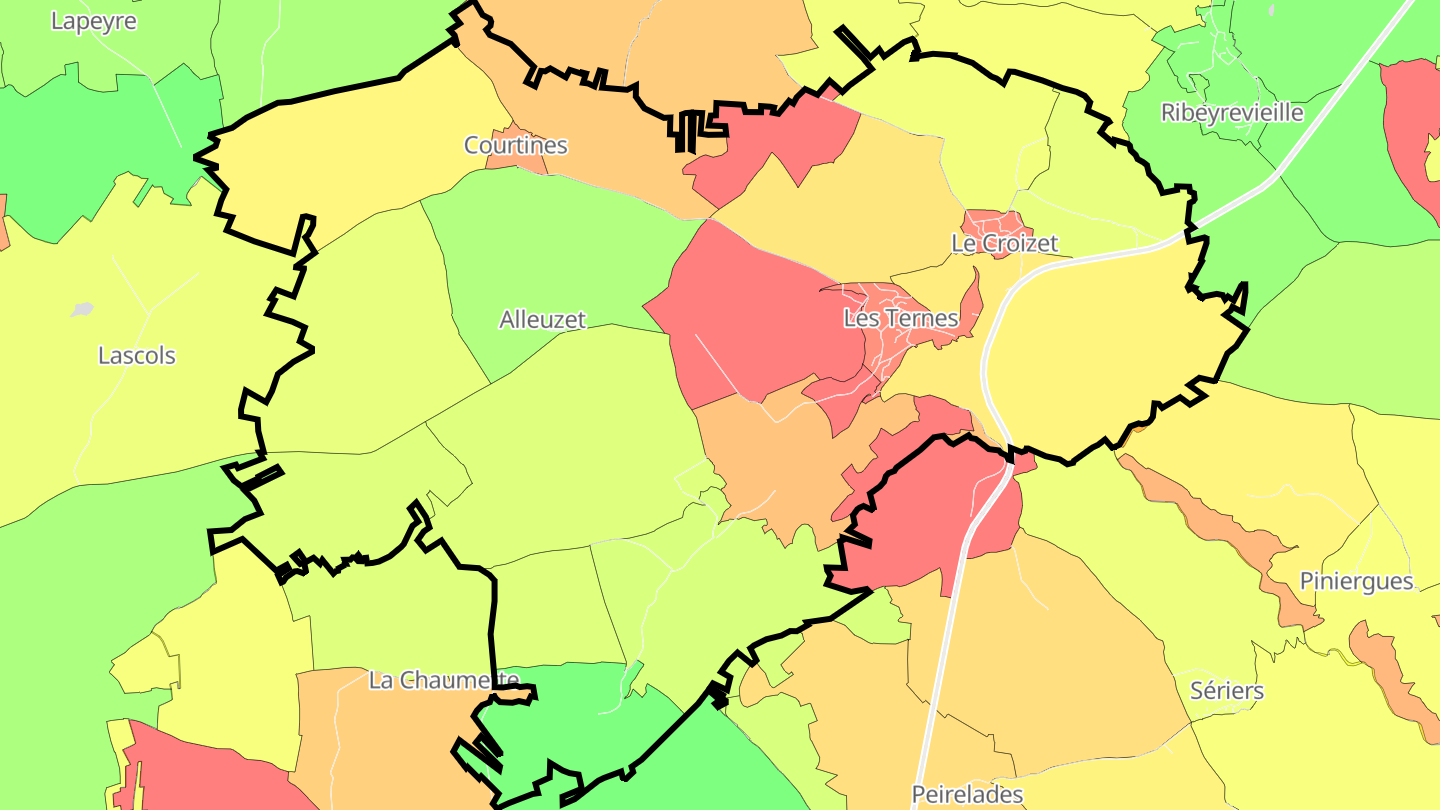 Carte des prix de l'immobilier Les Ternes