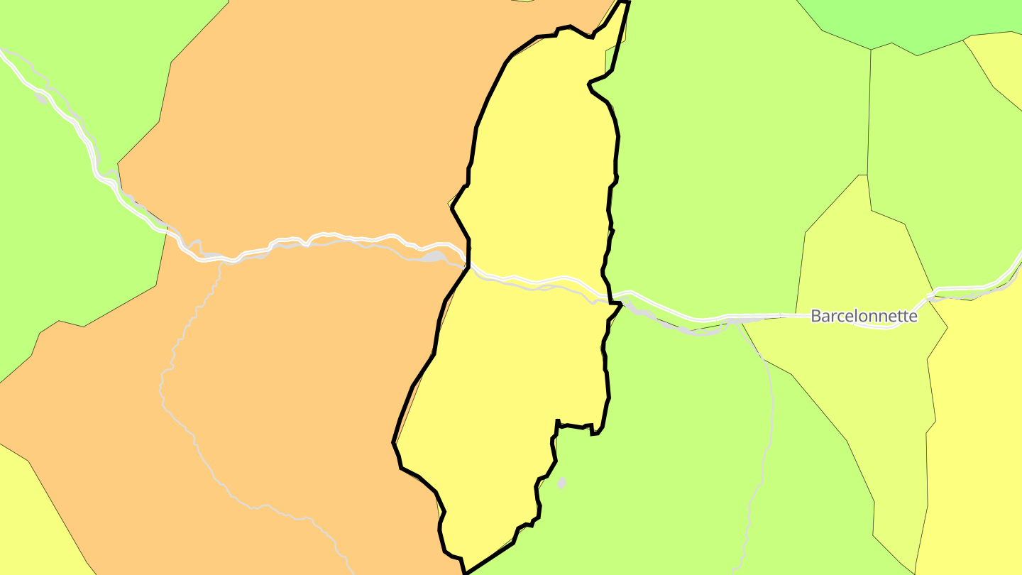 Carte des prix de l'immobilier Les Thuiles