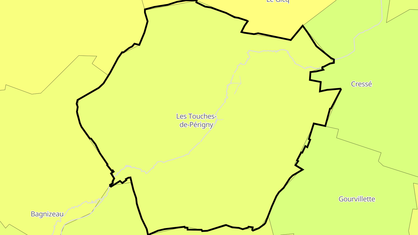 Carte des prix de l'immobilier Les Touches-de-Périgny