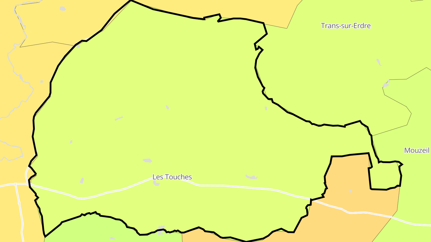 Carte des prix de l'immobilier Les Touches