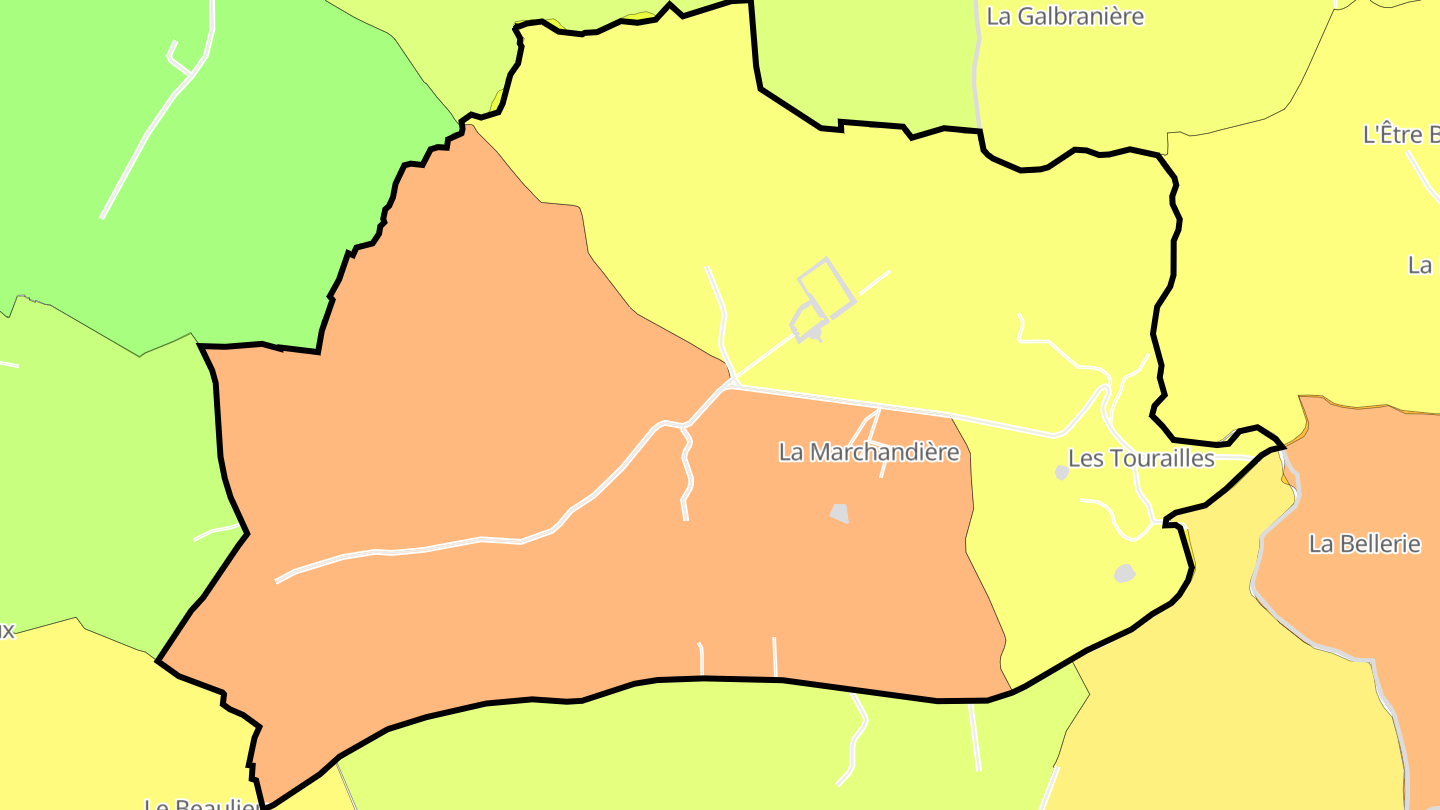 Carte des prix de l'immobilier Les Tourailles