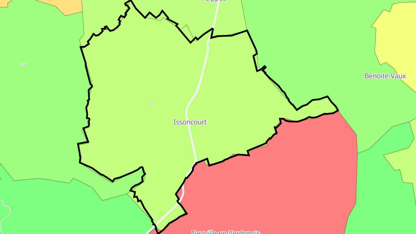 Carte des prix de l'immobilier Les Trois-Domaines