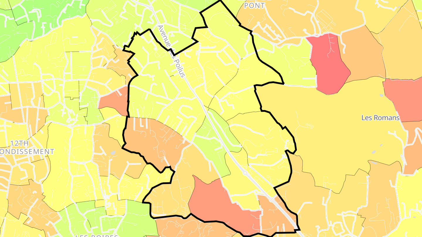 Carte des prix de l'immobilier Les Trois-Lucs