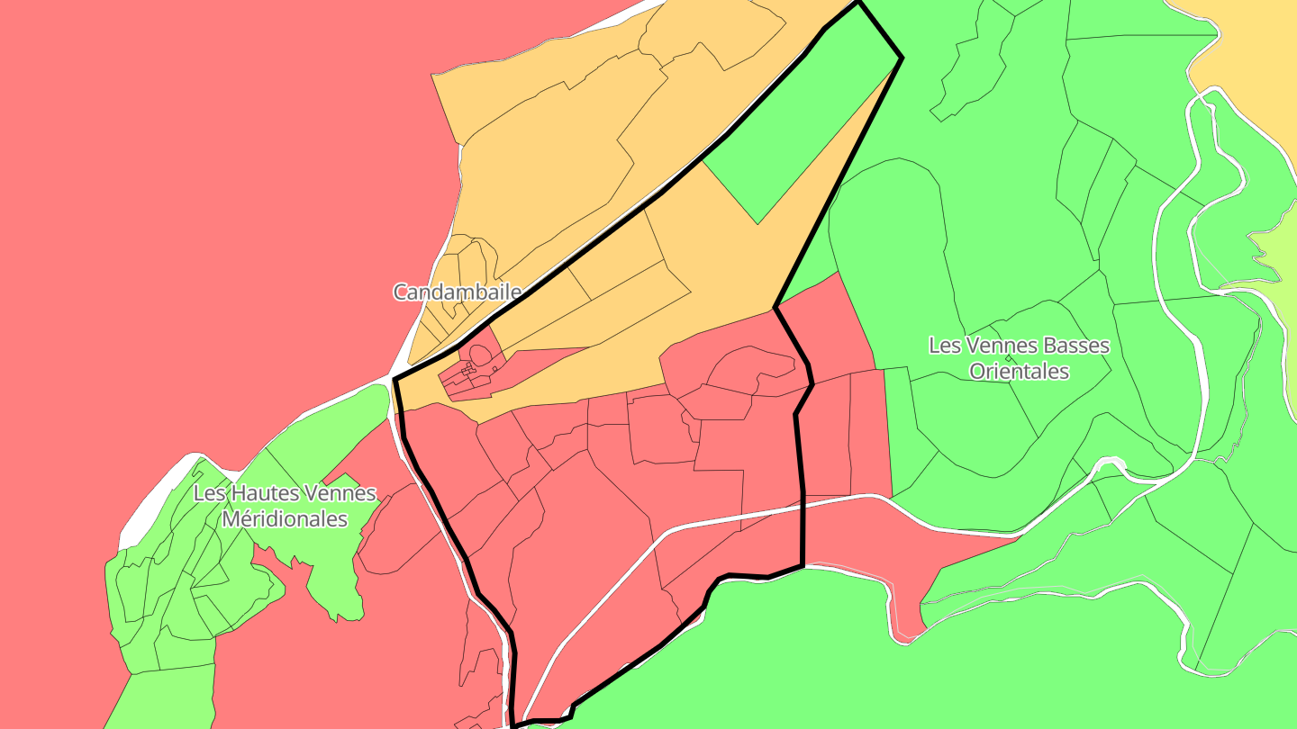Carte des prix de l'immobilier Les Vennes Basses Occidentales