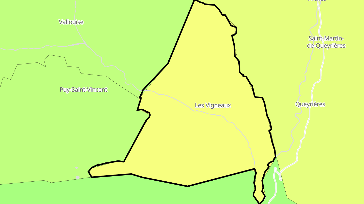 Carte des prix de l'immobilier Les Vigneaux