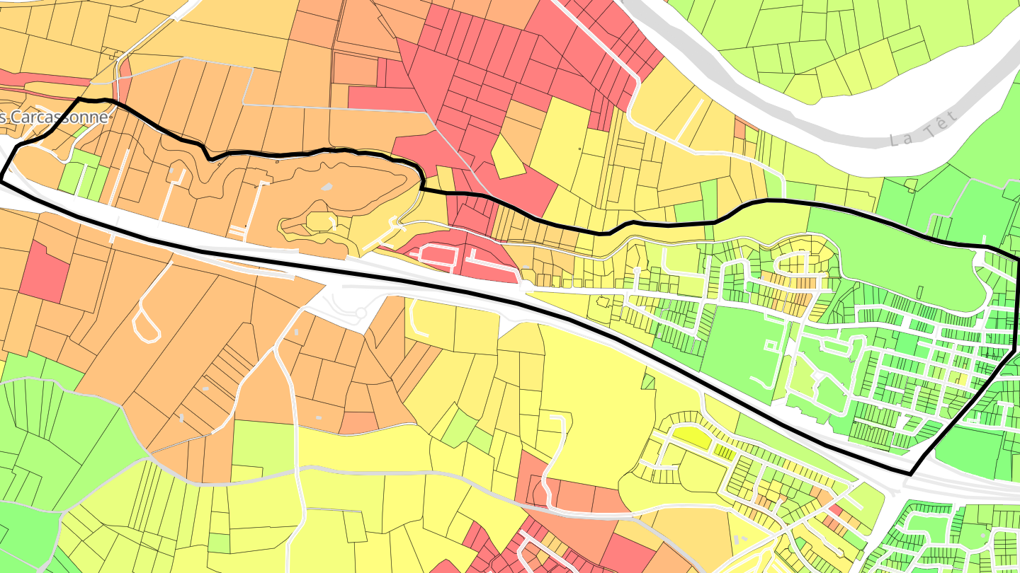 Carte des prix de l'immobilier Les Voiles rouges