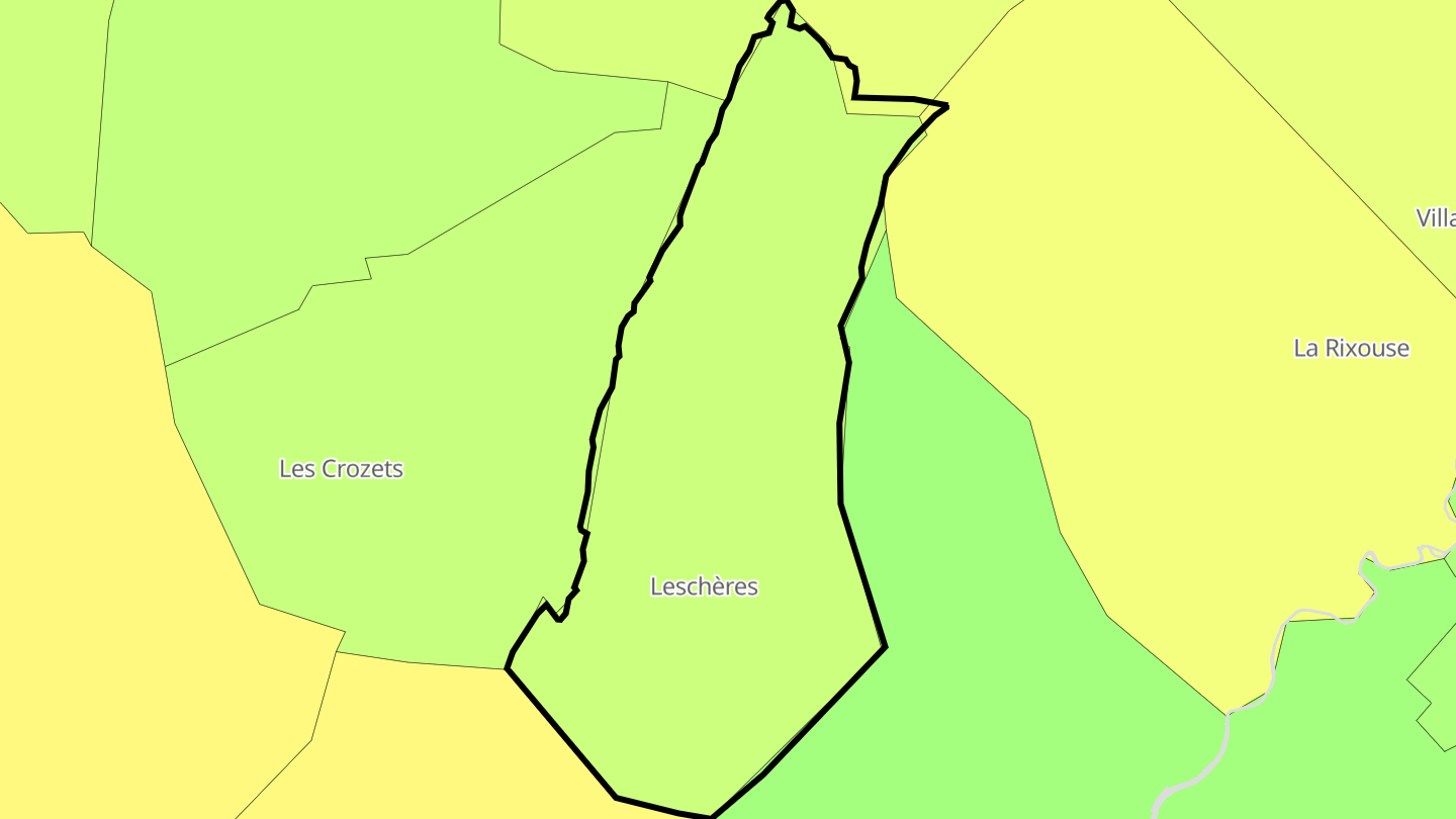 Carte des prix de l'immobilier Leschères