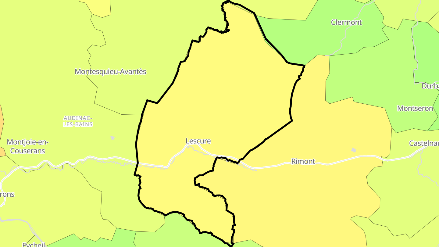 Carte des prix de l'immobilier Lescure