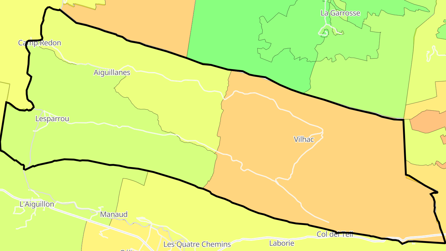 Carte des prix de l'immobilier Lesparrou