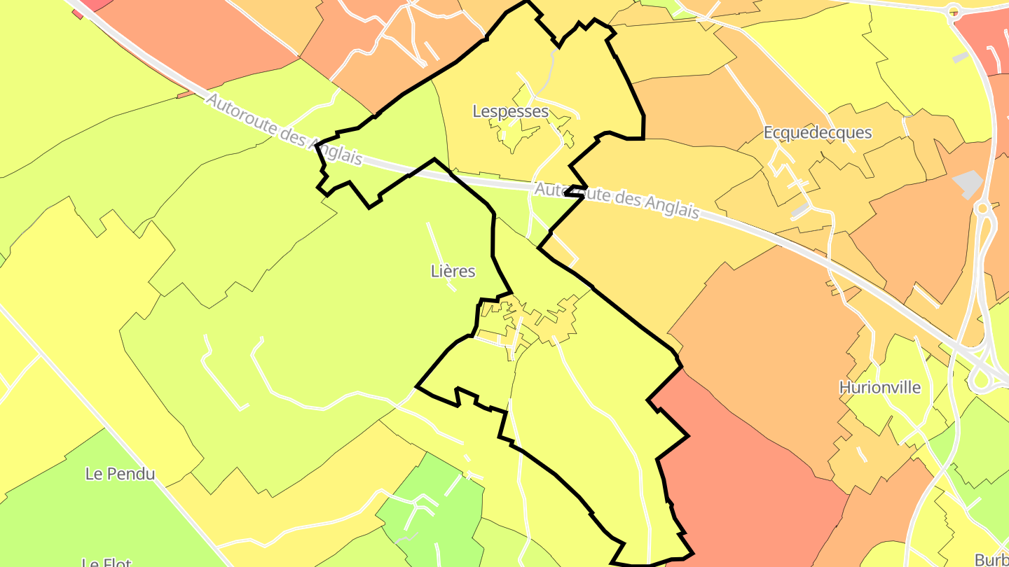 Carte des prix de l'immobilier Lespesses