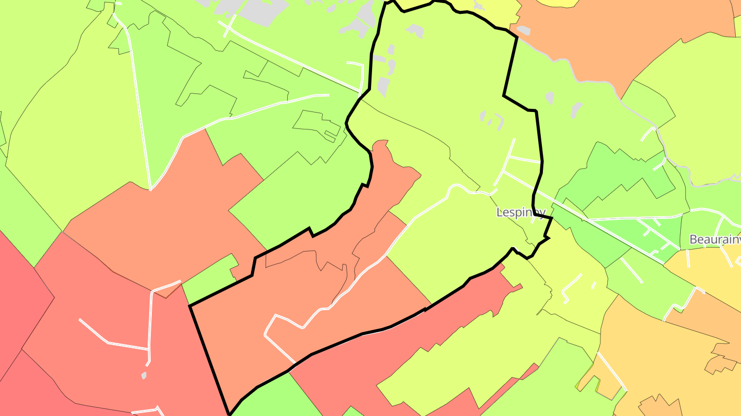 Carte des prix de l'immobilier Lespinoy