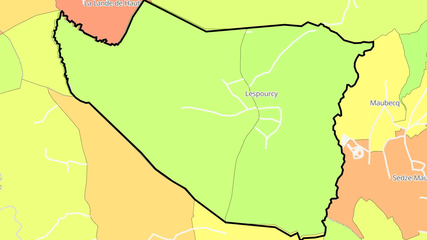 Carte des prix de l'immobilier Lespourcy