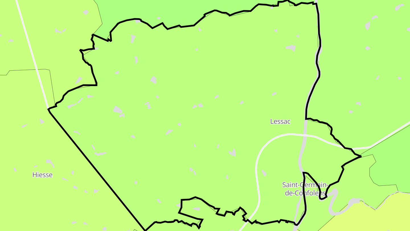 Carte des prix de l'immobilier Lessac