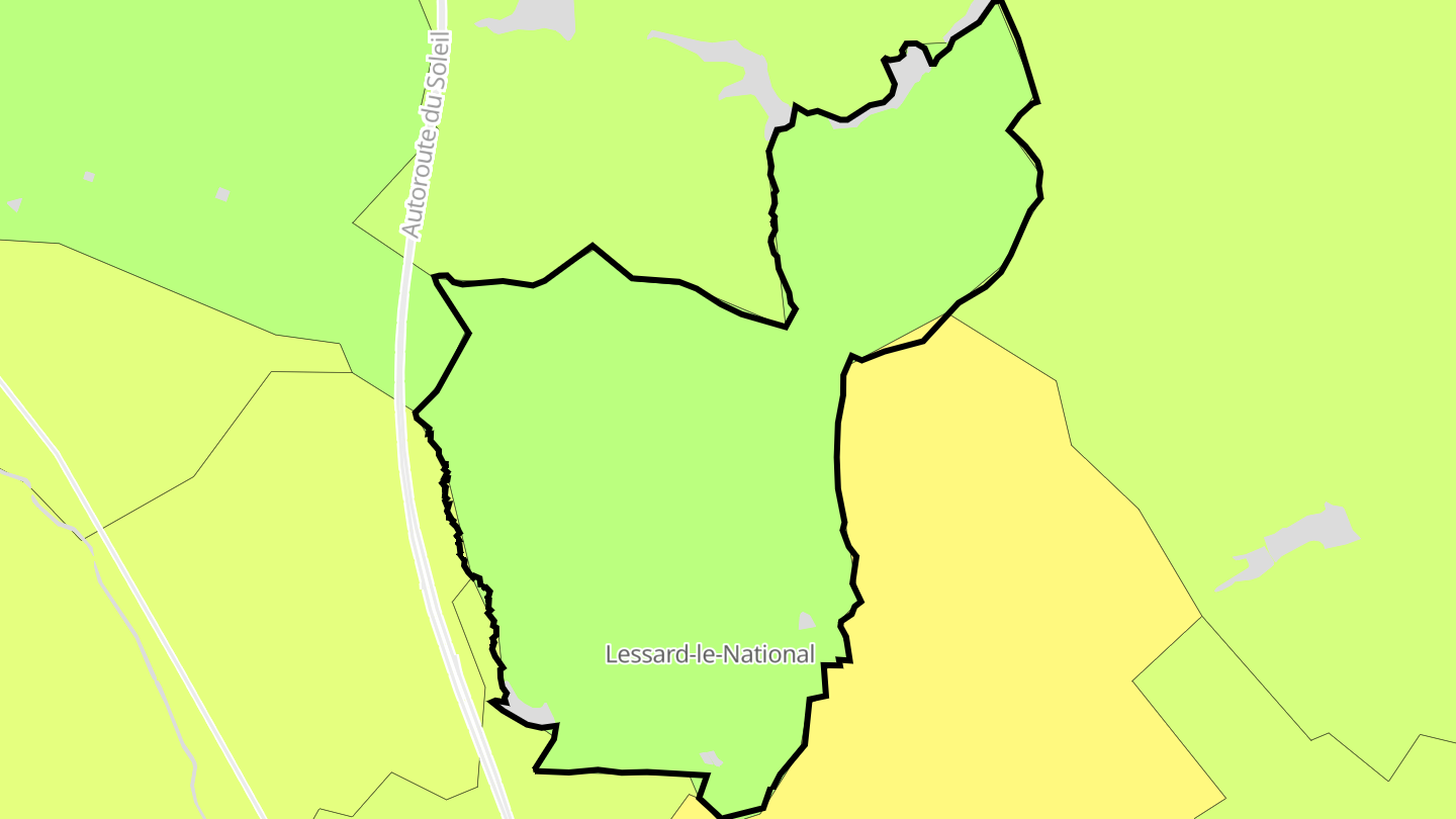 Carte des prix de l'immobilier Lessard-le-National
