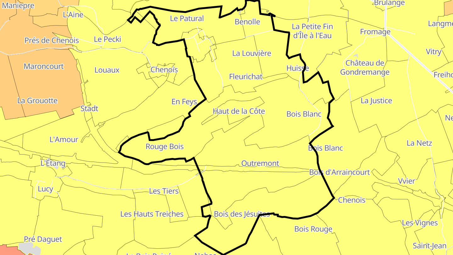 Carte des prix de l'immobilier Lesse