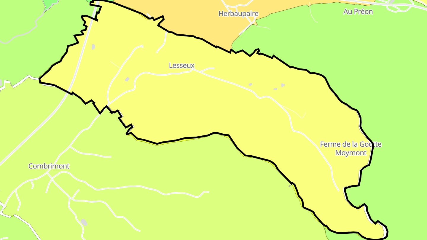 Carte des prix de l'immobilier Lesseux
