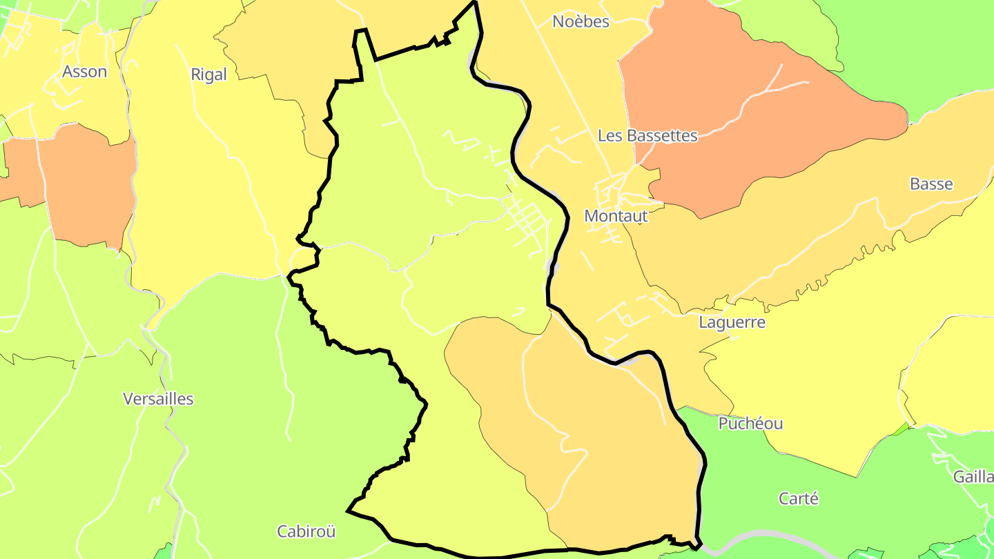 Carte des prix de l'immobilier Lestelle-Bétharram