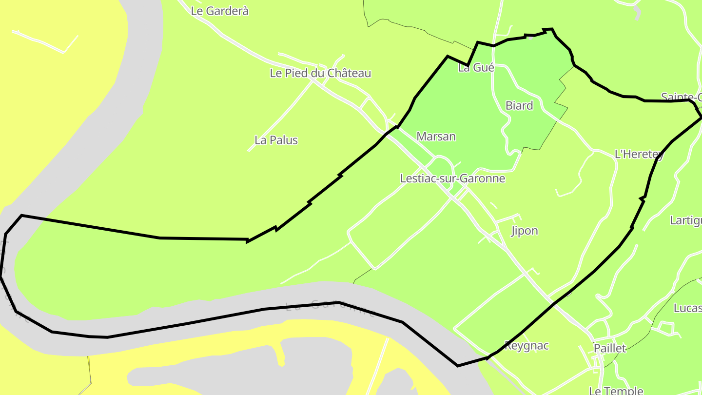 Carte des prix de l'immobilier Lestiac-sur-Garonne