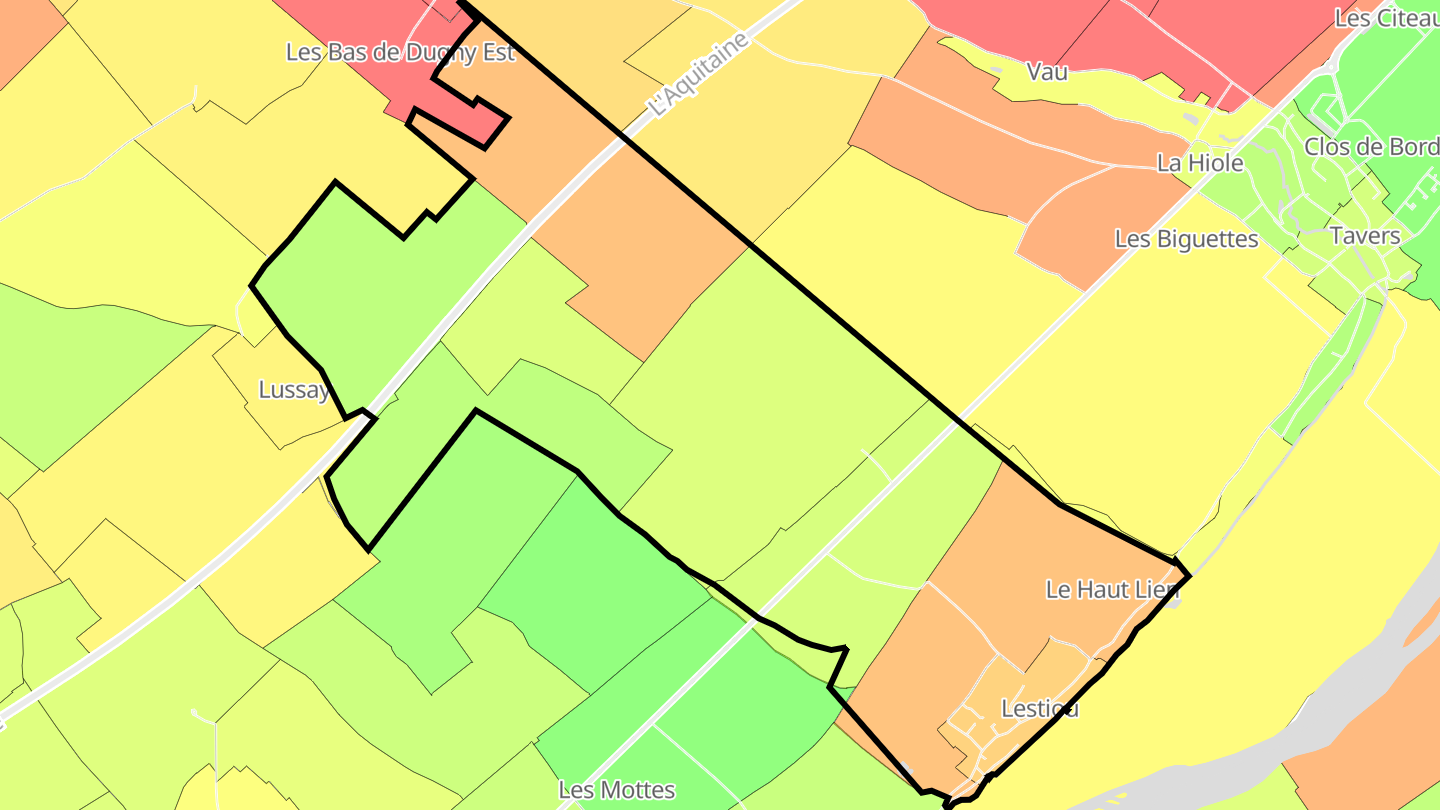 Carte des prix de l'immobilier Lestiou