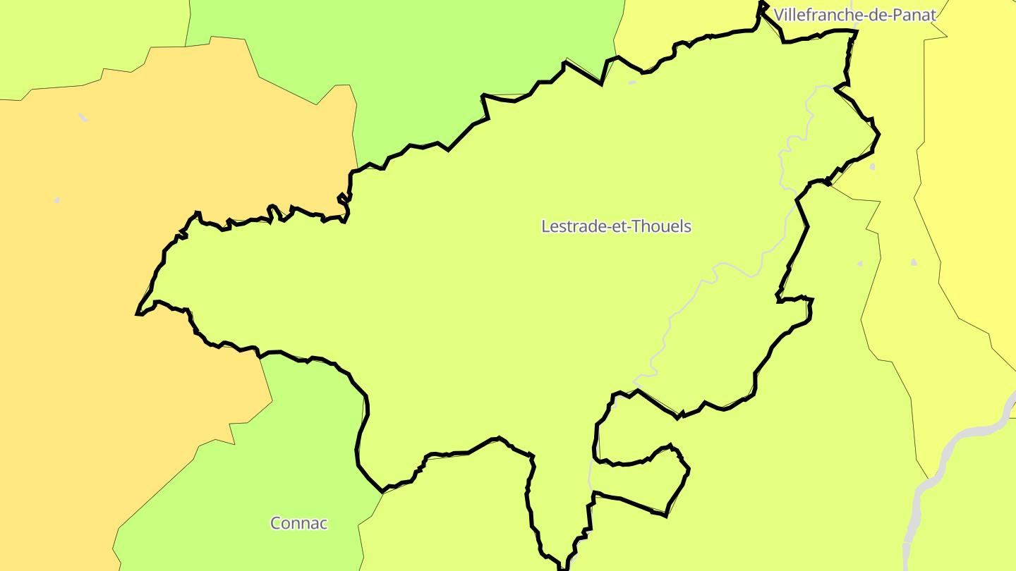 Carte des prix de l'immobilier Lestrade-et-Thouels