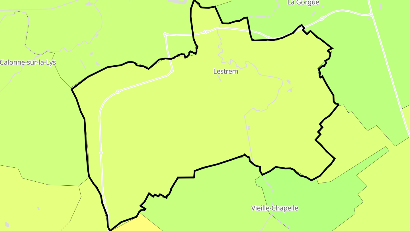 Carte des prix de l'immobilier Lestrem