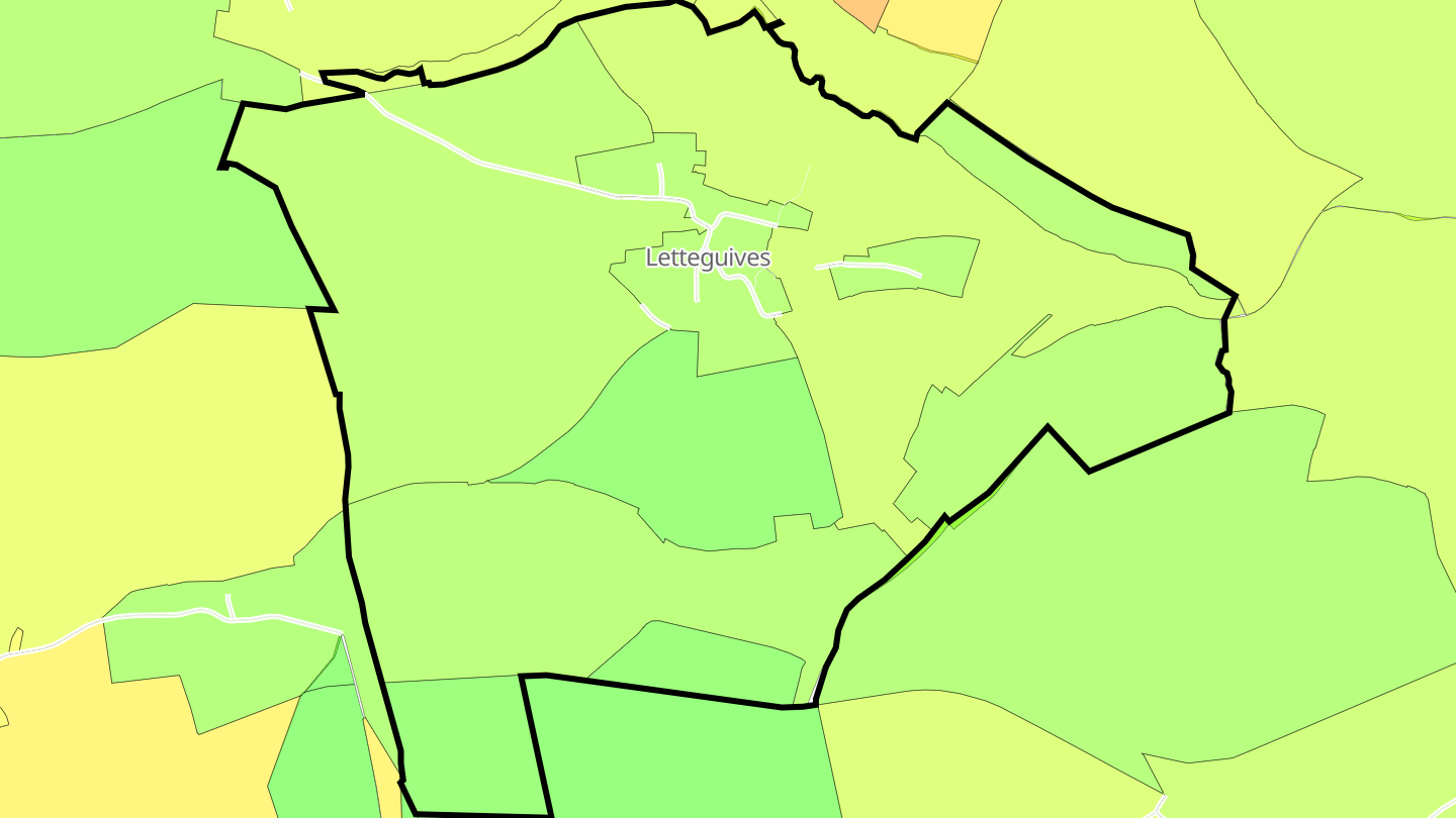 Carte des prix de l'immobilier Letteguives