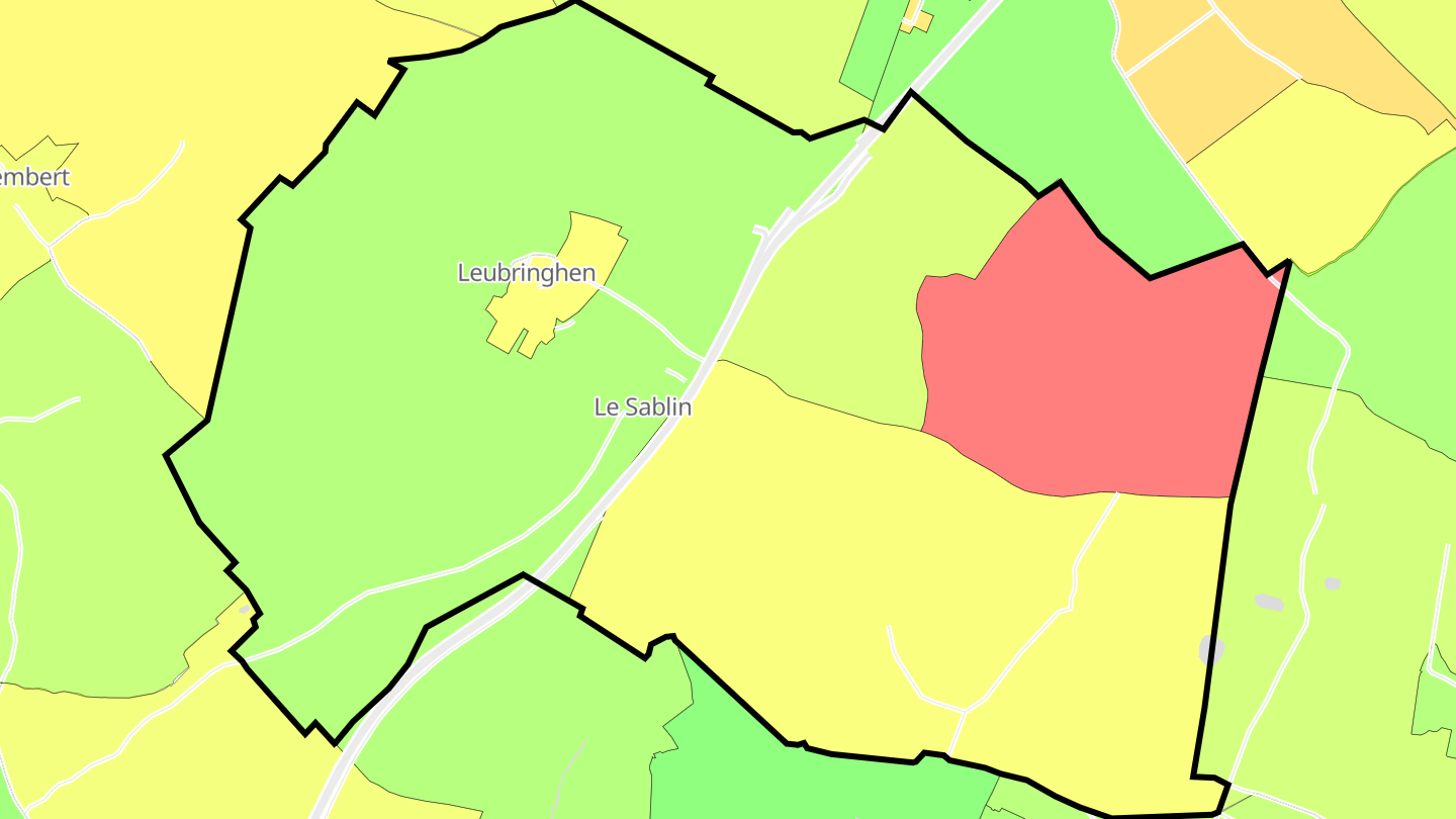 Carte des prix de l'immobilier Leubringhen