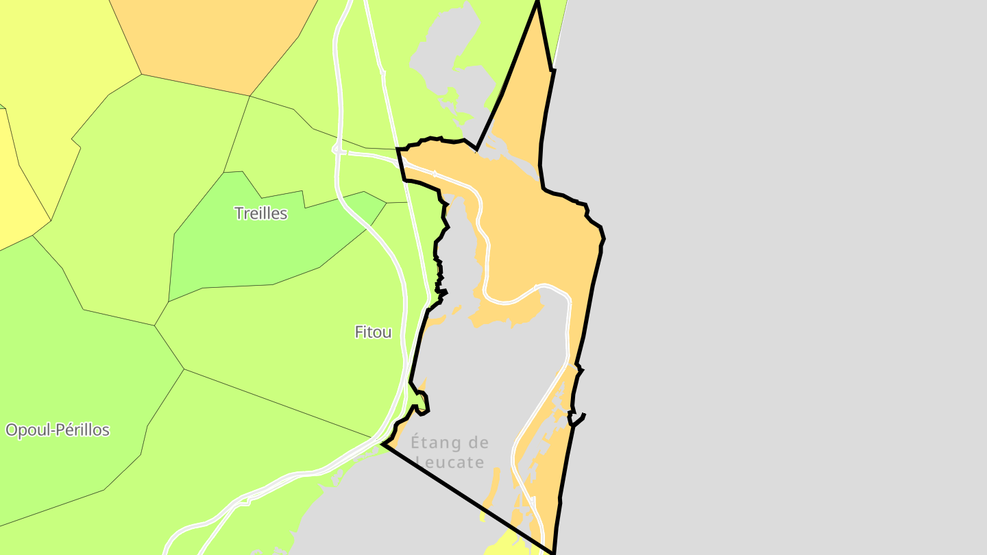 Carte des prix de l'immobilier Leucate