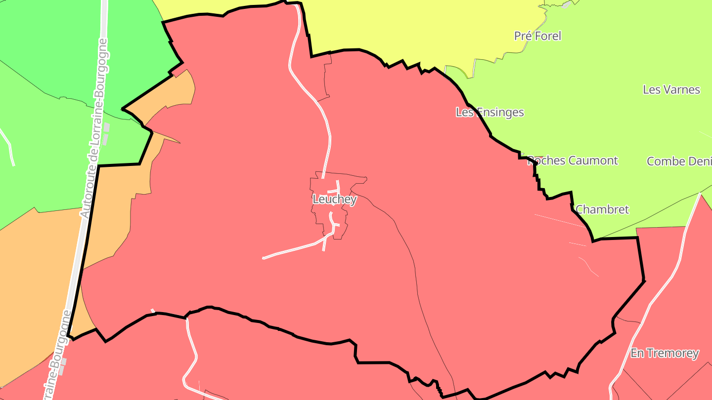Carte des prix de l'immobilier Leuchey